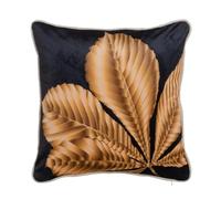 BigBuy Home Coussin Noir Doré Polyester 45 x 45 cm