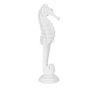 BigBuy Home Figurine décorative Blanche Hippocampe 15 x 12,5 x 45 cm