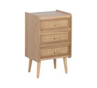 BigBuy Home Table de Chevet Samir Naturel Bois de Paulownia 40 x 30 x 66 cm