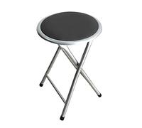 BigBuy Home Tabouret Pliant rembourré Noir (30 x 30 x 44,5 cm)