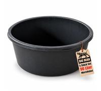 BigDean Lot de 5 bacs à mortier empilables en plastique résistant aux UV Noir 90 l