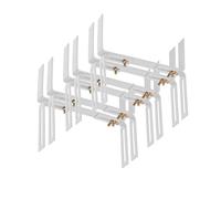 BigDean Lot de 6 supports de jardinière blanc standard en forme de H pour | Fixation facile pour jardinières et jardinières, support de boîte réglable en métal, extrêmement robuste et durable