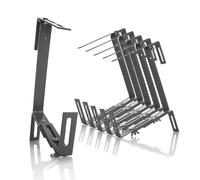 BigDean Lot de 6 supports de jardinières anthracite pour balcon et balustrade - Fixation facile pour jardinières et jardinières - Support de jardinière réglable sur 3 positions - Support de jardinière