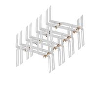 BigDean Lot de 8 supports de jardinière standard en forme de H - Blanc | Fixation facile pour jardinières et jardinières, support de boîte réglable en métal, extrêmement robuste et durable