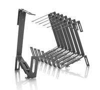 BigDean Lot de 8 supports de jardinières anthracite pour balcon et balustrade - Fixation facile pour jardinières et jardinières - Support de jardinière réglable sur 3 positions - Support de jardinière