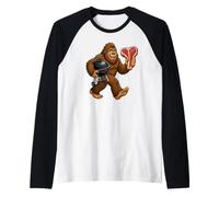 Bigfoot Barbecue Sasquatch Barbecue Bigfoot Manche Raglan
