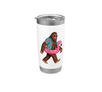 Bigfoot Flamant rose d'été rétro Gobelet isotherme en acier inoxydable double paroi