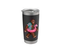Bigfoot Flamant rose d'été rétro Gobelet isotherme en acier inoxydable double paroi