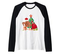 Bigfoot Sac de Transport Père Noël Chapeau de Noël Sasquatch Homme Manche Raglan