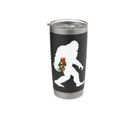 Bigfoot Xmas Yeti Funny Christmas Gobelet isotherme en acier inoxydable double paroi