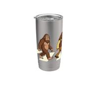 Bigfoot Yeti Sasquatch Road Funny Abbey Band Parodie Gobelet isotherme en acier inoxydable double paroi