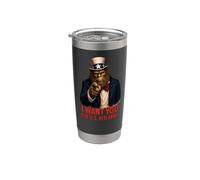 Bigfoot Yeti USA Funny Vintage 4th Juillet Retro Veteran Gobelet isotherme en acier inoxydable double paroi
