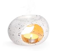 Bighan Brûleurs Parfumé Céramique Blanc et Noir, Forme D'œuf Brûleurs Huile Essentielle en Céramique Essentielle Diffuseur d'arômes Lampes à Parfum Essence Brûleur à Huile