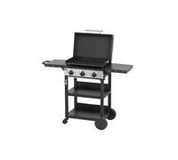 BIGHORN Plancha à gaz sur chariot, 3 brûleurs, 7,2 kW, couvercle et tablettes latérales rabattables