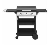 BIGHORN Plancha gaz de 3 brûleurs avec chariot et couvercle 7.2kw
