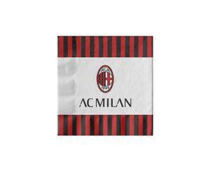 BIGIEMME SRL Lot de 20 serviettes en papier AC Milan - Multicolore - Taille unique