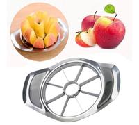 Biglumin Trancheuse de Pomme, Coupe Pomme Acier Inoxydable, Vide Pommes Inox Couper Poires, Pèle-Découpe-Epluche Pomme-Enleve Trognon-Tranche Pomme de Terre En 8 Quartiers.