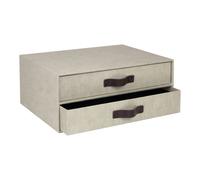 BIGSO BOX - BIRGER - Classeur à 2 tiroirs pour documents - lin