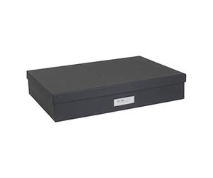 Bigso Box of Sweden 934145641 Boîte de Rangement Format A3 Panneau de Fibre Gris Foncé 31 x 43,5 x 8,5 cm