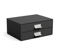 Bigso Box of Sweden 943145644 Panel Fibre Module with 2 Drawers 25.5 x 33 x 14.5 cm Gris Foncé