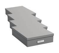 Bigso Box of Sweden 945154141 Boîte de Rangement Format A4 Panneau de Fibre Gris 35 x 26 x 8,5 cm (Lot de 4)
