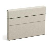 Bigso Box of Sweden Chemise A4 avec élastique - Porte-documents en fibres et papier aspect lin - Extra spacieux pour documents, fichiers, documents, etc. - Beige