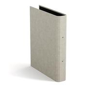 Bigso Box of Sweden Classeur à 2 Anneaux - Classeur étroit en Panneau de Fibres et Papier Effet Lin - Dossier à Anneaux pour Documents, Pochettes Plastifiées et Intercalaires - Beige