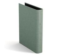 Bigso Box of Sweden Classeur à 2 Anneaux - Classeur étroit en Panneau de Fibres et Papier Effet Lin - Dossier à Anneaux pour Documents, Pochettes Transparentes ou Intercalaires - Vert Menthe