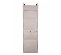 Bigso Box of Sweden étagère à Suspendre au Mur ou à la Porte - Organiseur de Porte 4 Compartiments pour Accessoires, etc. - Rangement à Chaussures en Polyester et Carton Moderne Effet Lin - Beige