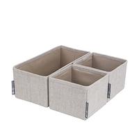Bigso Box of Sweden lot de 3 boîtes de rangement - organiseur tiroir avec deux petites boîtes et une grande boîte - idéal comme rangement vêtements à insérer dans la commode - gris
