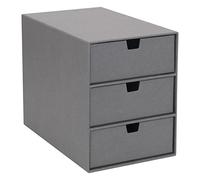 Bigso Box of Sweden rangement de tiroir pour documents et fournitures de bureau - organiseur bureau avec 3 compartiments - module de rangement bureau en panneaux de fibres et papier - gris