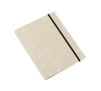 BIGSO PAULINA Classeur A4 - Boîte de rangement avec élastique - Porte-documents pour documents, dossiers et documents - Porte-documents en panneau de fibres et papier 100% recyclés - Lin
