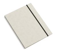 BIGSO PAULINA Porte-Documents A4 Avec Élastique - Porte-Documents pour Documents, Fichiers, Documents, etc. - Porte-Documents en Panneau de Fibres et Papier - Beige