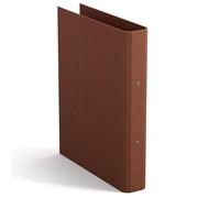 BIGSO RINGO Classeur à 2 anneaux - Classeur fin en panneau de fibres 100% recy t papier aspect lin - Classeur à anneaux pour documents, pochettes transparentes ou intercalaires - Sienna