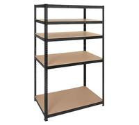 Bigstren 27510 Étagère de rangement en métal, 5 tablettes, 180 x 100 x 60 cm, 1 000 kg, noir