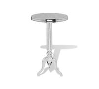 Bijzettafel rond aluminium zilver243513