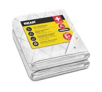 BIKAIN Bâche Extérieure Imperméable Blanche 2 x 3 m 90 g/m² Renforcée