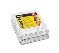 BIKAIN Bâche Extérieure Imperméable Blanche 8x12m 120 g/m² Haute Résistance