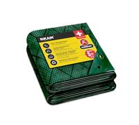 BIKAIN Bâche Extérieure Imperméable Verte 6x10 m 150 g/m² Haute Résistance