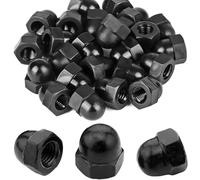 Bikasun 20 Pièces M10 Noir Ecrou Borgne Inox écrous borgne M10 hexagonaux Ecrou Borgne Hexagonal DIN 1587 Forme Supérieure A2 V2A Cache Ecrou pour Vis Boulons Filetés & Tiges Filetées