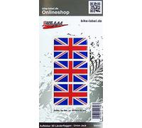 Bike Label 300502N Autocollant 3D Drapeau Union Jack Angleterre 50 x 32 mm