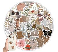 BIKPRST 60 Autocollants, cozy stickers, scrapbooking, style rétro ins, décoration esthétique, pour création de journal, embellissement de photos, vintage, bricolage, décoration de cahier