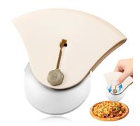 BIKPRST Ingenio Découpe-Pizza, Roulette À Pizza Inox Premium,extensible, Couteau Pizza Pro, Pizza Accessoire, Roulette Pizza Professionnel Solide Et Efficace,Roue À Trancher Compacte