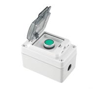 BildeeMait Boîtier de commutateur à bouton-poussoir IP66 1 voie momentané vert station de contrôle ABS étanche pour ouvre-porte équipement électrique industriel
