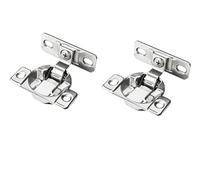 BildeeMait Charnière d'armoire 3D réglable dissimulée, silencieuse pour amortissement hydraulique, fermeture lisse, acier laminé à froid pour fixation de porte, argent