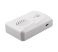 BildeeMait Détecteur de mouvement alimenté par USB avec lecteur audio MP3, sonnette infrarouge à induction, sécurité domestique, détection de 4 m, lecture en boucle, blanc