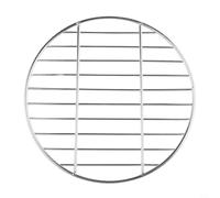 BildeeMait Grille de barbecue ronde en acier inoxydable 35 cm robuste pour réchaud de camping, cuisine en plein air et pique-niques (30 cm)
