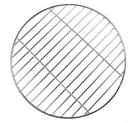 BildeeMait Grille de barbecue ronde en acier inoxydable 35 cm robuste pour réchaud de camping, cuisine en plein air et pique-niques (40 cm)