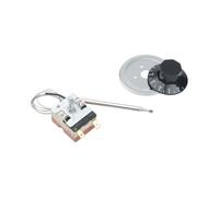 BildeeMait Interrupteur Thermostat Réglable pour Chauffe-Eau Electrique 30-300°C Bouton Rouge 40cm Fil 30-85°C