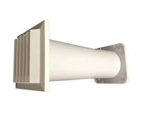 BildeeMait Kit de ventilation mural silencieux de 14 cm de longueur réglable, pour extracteur d'air en plastique avec moustiquaire intégrée, housse d'aération à persiennes pour la maison